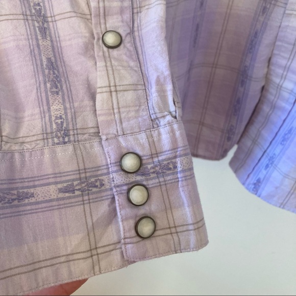 Polo by Ralph Lauren  purple western button down shirt with pearl snap buttons - Picture 3 of 6
